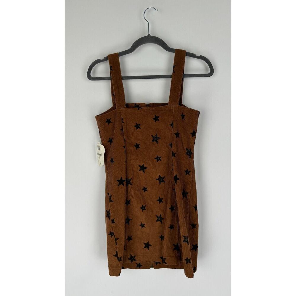 Altar'd State Womens Brown Stars Print Front Zip Corduroy Dress Size Small NWT - Picture 9 of 12
